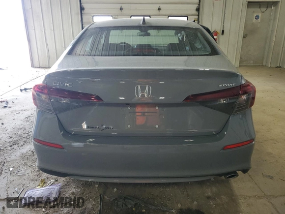 2025 Honda Civic Sport with VIN 2HGFE2F57SH505527, listed as a Copart auction lot 54963955 with 11,408 mi miles and Salvage title. Bid and sale history available at DreamBid. Image 6.