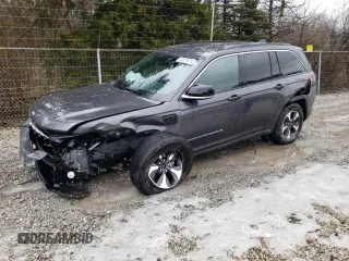 2024 Jeep Grand Cherokee с VIN 1C4RJYB62R8611652, выставлен на аукционе Copart как лот 43877075 с пробегом 5 105 миль миль и Списание • Salvage title. История ставок и продаж доступна на DreamBid. Изображение 1.