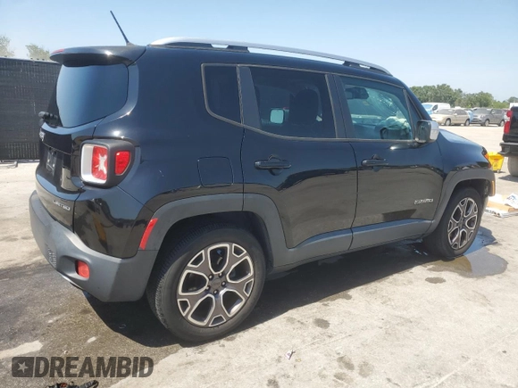 2017 Jeep Renegade Limited with VIN ZACCJADB2HPE38679, listed as a Copart auction lot 57443765 with 190,674 mi miles and Salvage title. Bid and sale history available at DreamBid. Image 3.