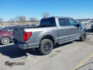 2024 Ford F-150 XLT with VIN 1FTFW3L52RKD71650, listed as a IAAI auction lot 41686193 with 7,474 mi miles. Bid and sale history available at carsss.com. Image 4.