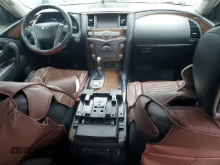 2012 Infiniti QX56 7-passenger with VIN JN8AZ2NF8C9518669, listed as a Copart auction lot 74218614 with 0 mi miles and Non Repairable. Bid and sale history available at carsss.com. Image 8.
