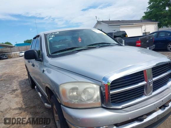 2006 Dodge 1500 SLT with VIN 1D7HA18NX6S581581, listed as a IAAI auction lot 42111781 with 215,559 mi miles and . Bid and sale history available at carsss.com. Image 1.