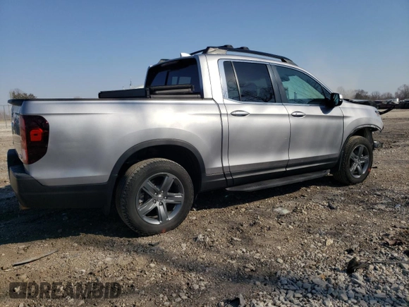 2022 Honda Ridgeline RTL z VIN 5FPYK3F55NB007222, wystawiony jako Copart lot #49155355 z przebiegiem 38 758 mil mil oraz Szkody całkowita. Historia ofert i sprzedaży dostępna na DreamBid. Obrazek 3.