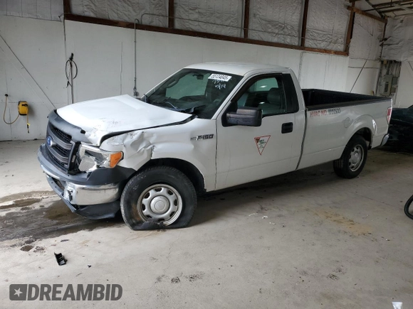 2013 Ford F-150 XL with VIN 1FTNF1CF3DKF27342, listed as a Copart auction lot 55124045 with 149,037 mi miles and Salvage title. Bid and sale history available at DreamBid. Image 1.