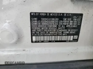 2024 Honda HR-V Sport with VIN 3CZRZ1H5XRM701443, listed as a Copart auction lot 86831614 with 17,491 mi miles and Salvage Title. Bid and sale history available at carsss.com. Image 15.