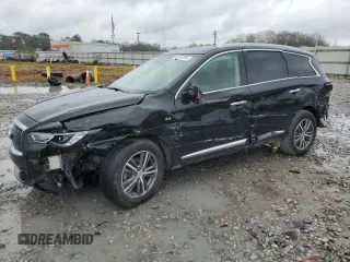 2018 Infiniti QX60 with VIN 5N1DL0MN2JC510411, listed as a Copart auction lot 48258305 with 97,921 mi miles and Salvage Title. Bid and sale history available at carsss.com. Image 1.
