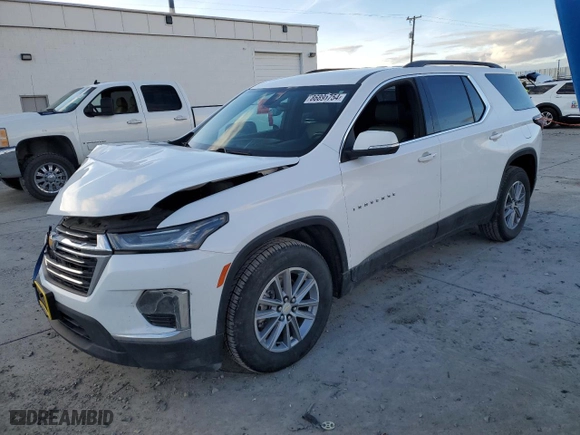 2022 Chevrolet Traverse LT Leather with VIN 1GNEVHKW6NJ105044, listed as a Copart auction lot 86895754 with 0 mi miles and Salvage Title. Bid and sale history available at carsss.com. Image 1.
