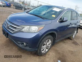 2013 Honda CR-V EX-L z VIN 2HKRM4H76DH677471, wystawiony jako IAAI lot #42063651 z przebiegiem 118 820 mil mil oraz . Historia ofert i sprzedaży dostępna na DreamBid. Obrazek 2.
