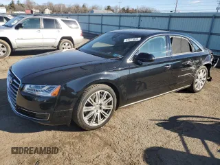 2015 Audi A8 L 4.0T with VIN WAU32AFD7FN041466, listed as a Copart auction lot 47211805 with 85,446 mi miles and Salvage Title. Bid and sale history available at carsss.com. Image 1.