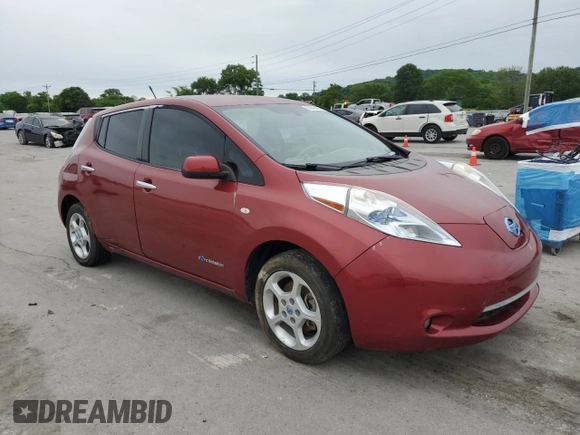 2012 Nissan LEAF SL with VIN JN1AZ0CP4CT019594, listed as a Copart auction lot 56003495 with 62,110 mi miles and Clean Title. Bid and sale history available at DreamBid. Image 4.
