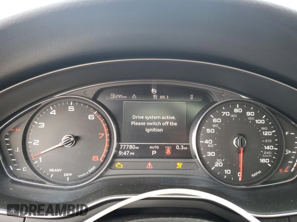 2020 Audi A5 Sportback Premium with VIN WAUANCF50LA004944, listed as a Copart auction lot 43199955 with 77,780 mi miles and Salvage Title. Bid and sale history available at carsss.com. Image 9.