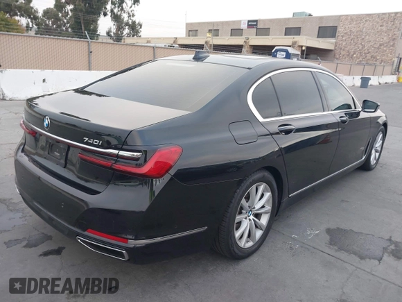 2022 BMW 7 Series 740i with VIN WBA7T2C0XNCJ31291, listed as a IAAI auction lot 40623307 with 98,877 mi miles. Bid and sale history available at carsss.com. Image 4.