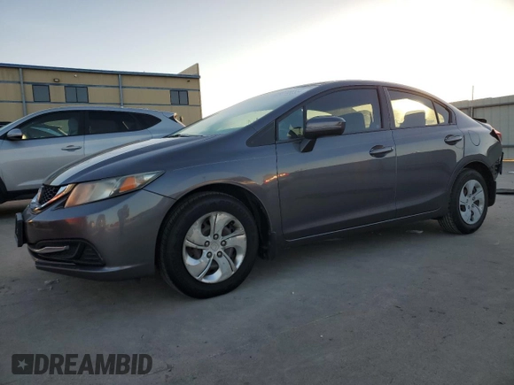 2014 Honda Civic Sedan LX with VIN 19XFB2F50EE041570, listed as a Copart auction lot 43700395 with 142,198 mi miles and Salvage Title. Bid and sale history available at carsss.com. Image 1.