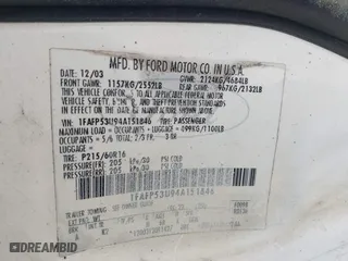 2000 Ford Taurus SES with VIN 1FAFP55U0YA264104, listed as a IAAI auction lot 42006518 with 245,838 mi miles. Bid and sale history available at carsss.com. Image 8.