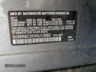 2017 BMW X5 xDrive50i z VIN 5UXKR6C35H0U12982, wystawiony jako Copart lot #57163565 z przebiegiem 121 906 mil mil oraz Szkoda całkowita • Salvage title. Historia ofert i sprzedaży dostępna na DreamBid. Obrazek 13.