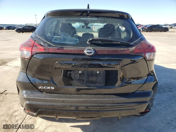 2022 Nissan Kicks S with VIN 3N1CP5BV9NL481829, listed as a Copart auction lot 47607015 with 77,329 mi miles and Salvage Title. Bid and sale history available at carsss.com. Image 6.