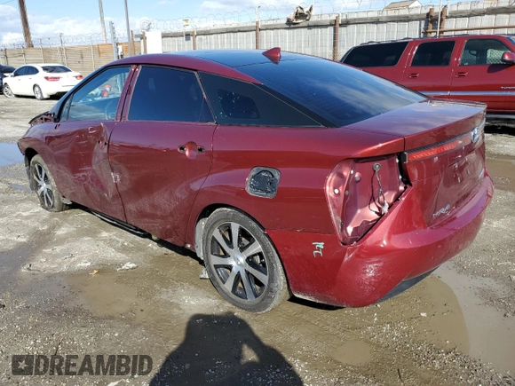 2018 Toyota Mirai with VIN JTDBVRBD5JA004443, listed as a Copart auction lot 45682005 with 76,567 mi miles and Salvage title. Bid and sale history available at DreamBid. Image 2.