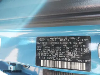 2018 Hyundai Kona SEL with VIN KM8K22AAXJU146160, listed as a IAAI auction lot 41757018 with 49,328 mi miles. Bid and sale history available at carsss.com. Image 9.