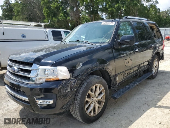 2016 Ford Expedition Limited with VIN 1FMJU1KT8GEF27119, listed as a Copart auction lot 54936675 with 103,281 mi miles and Non repairable. Bid and sale history available at DreamBid. Image 1.