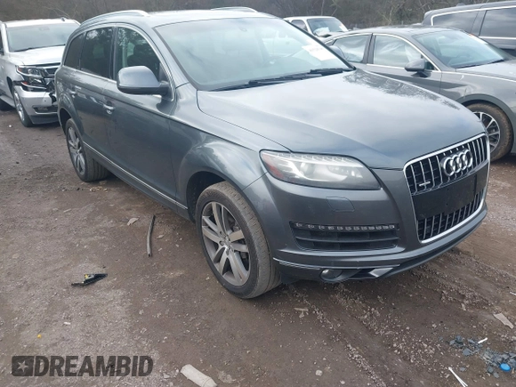 2015 Audi Q7 Premium Plus with VIN WA1LGAFE4FD008776, listed as a IAAI auction lot 41528346 with 213,557 mi miles and . Bid and sale history available at DreamBid. Image 1.