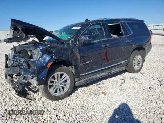 2021 GMC Yukon SLT with VIN 1GKS1BKT8MR388139, listed as a Copart auction lot 87682545 with 0 mi miles and Salvage Title. Bid and sale history available at carsss.com. Image 1.