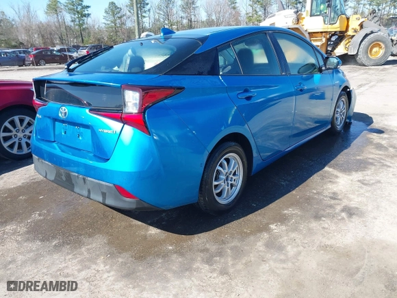 2019 Toyota Prius L Eco with VIN JTDKARFU6K3095072, listed as a IAAI auction lot 41853759 with 17,891 mi miles. Bid and sale history available at carsss.com. Image 4.
