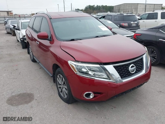 2016 Nissan Pathfinder S with VIN 5N1AR2MN2GC605783, listed as a IAAI auction lot 41287414 with 206,515 mi miles. Bid and sale history available at carsss.com. Image 1.