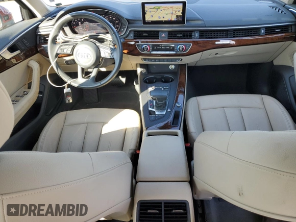 2019 Audi A4 Premium Plus with VIN WAUENAF41KA044624, listed as a Copart auction lot 50043695 with 12,368 mi miles and Salvage Title. Bid and sale history available at carsss.com. Image 8.