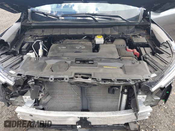 2023 Infiniti QX60 Luxe with VIN 5N1DL1FS2PC370426, listed as a Copart auction lot 57087685 with 14,344 mi miles and Salvage title. Bid and sale history available at DreamBid. Image 12.