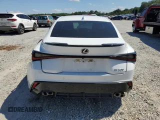 2023 Lexus IS 500 F Sport Performance with VIN JTHAP1D28P5003984, listed as a Copart auction lot 58120915 with 34,337 mi miles and Salvage title. Bid and sale history available at DreamBid. Image 6.