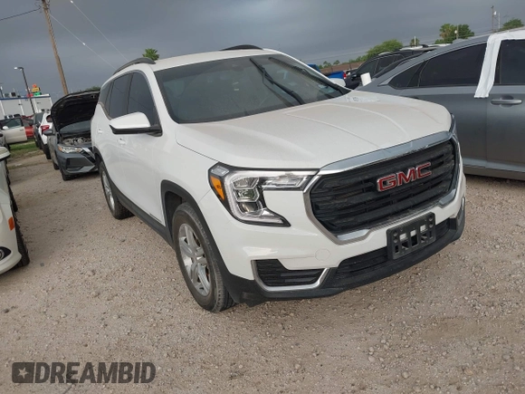 2023 GMC Terrain SLE with VIN 3GKALMEG2PL145485, listed as a IAAI auction lot 41935250 with 49,693 mi miles and . Bid and sale history available at DreamBid. Image 1.