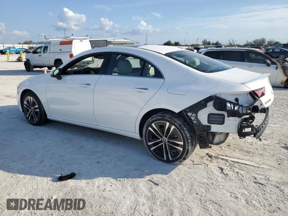 2025 Mercedes-Benz CLA 250 z VIN W1K5J4GB0SN485981, wystawiony jako Copart lot #43567725 z przebiegiem 1 566 mil mil oraz Szkoda całkowita • Salvage title. Historia ofert i sprzedaży dostępna na DreamBid. Obrazek 2.