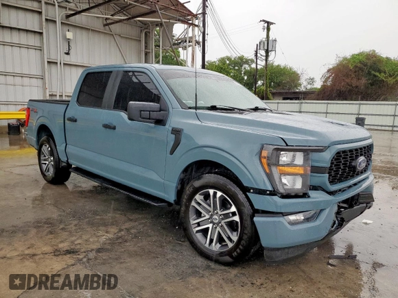 2023 Ford F-150 XL with VIN 1FTEW1CP3PKF86310, listed as a Copart auction lot 60575065 with 29,548 mi miles and Salvage title. Bid and sale history available at DreamBid. Image 4.