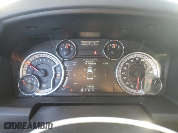 2019 Ram 1500 Classic Warlock with VIN 1C6RR6GG8KS676617, listed as a Copart auction lot 82818224 with 71,843 mi miles and Clean Title. Bid and sale history available at carsss.com. Image 9.