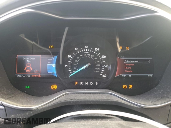 2016 Ford Fusion SE with VIN 3FA6P0H78GR329374, listed as a Copart auction lot 45124085 with 96,727 mi miles and Salvage Title. Bid and sale history available at carsss.com. Image 9.
