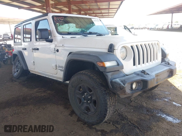 2020 Jeep Wrangler Unlimited Sport S z VIN 1C4HJXDG3LW188241, wystawiony jako IAAI lot #42371324 z przebiegiem 86 216 mil mil oraz . Historia ofert i sprzedaży dostępna na DreamBid. Obrazek 1.