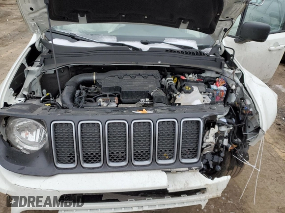 2022 Jeep Renegade Latitude with VIN ZACNJDB10NPN90182, listed as a Copart auction lot 44916335 with 25,664 mi miles and Salvage title. Bid and sale history available at DreamBid. Image 12.