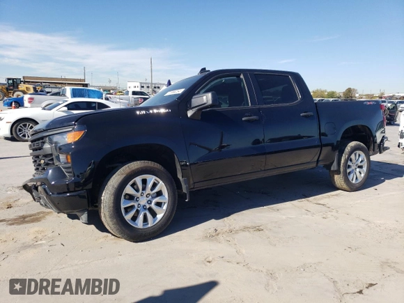 2024 Chevrolet Silverado 1500 Custom with VIN 1GCPDBEK1RZ116972, listed as a Copart auction lot 81566254 with 2,841 mi miles and Salvage Title. Bid and sale history available at DreamBid. Image 1.