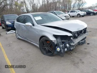 2008 Lexus LS 460 with VIN JTHBL46F185071921, listed as a IAAI auction lot 41883837 with 236,046 mi miles. Bid and sale history available at carsss.com. Image 1.