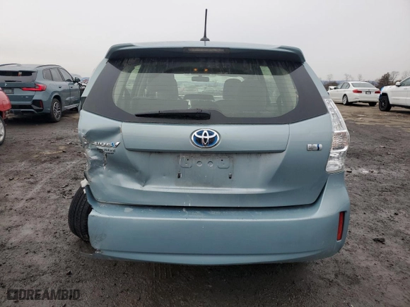 2014 Toyota Prius v Two with VIN JTDZN3EU1EJ014657, listed as a Copart auction lot 44756515 with 142,491 mi miles and Salvage Title. Bid and sale history available at carsss.com. Image 6.