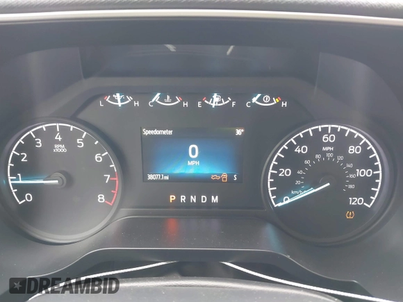 2023 Ford F-150 XL with VIN 1FTEX1CB3PKE18703, listed as a IAAI auction lot 41574200 with 38,077 mi miles and . Bid and sale history available at DreamBid. Image 7.