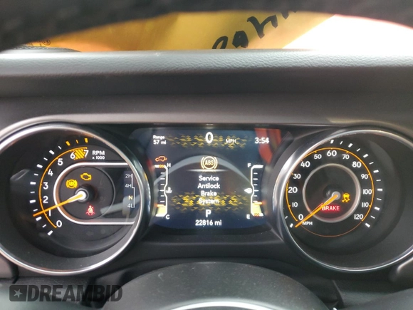 2023 Jeep Wrangler Sport S with VIN 1C4HJXDG6PW675682, listed as a Copart auction lot 41446855 with 22,816 mi miles and Salvage Title. Bid and sale history available at DreamBid. Image 9.