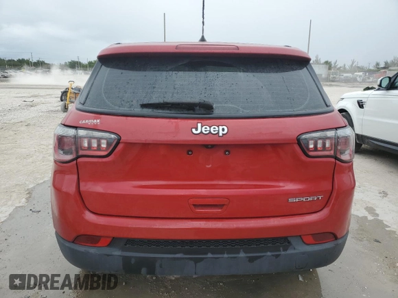 2018 Jeep Compass Sport with VIN 3C4NJCAB6JT409466, listed as a Copart auction lot 54982045 with 81,985 mi miles and Salvage title. Bid and sale history available at DreamBid. Image 6.