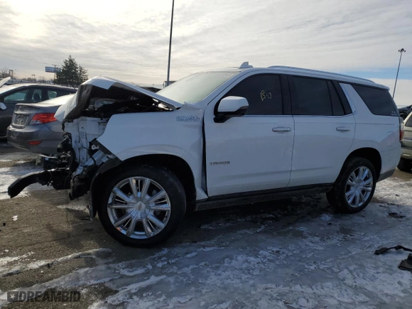 2021 Chevrolet Tahoe High Country with VIN 1GNSKTKL1MR303017, listed as a Copart auction lot 88578005 with 61,094 mi miles and Salvage Title. Bid and sale history available at carsss.com. Image 1.