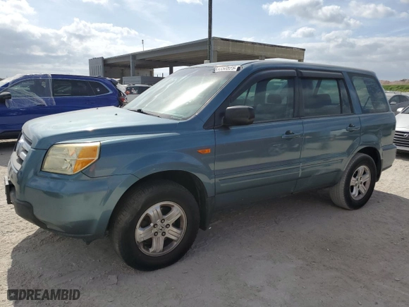 2007 Honda Pilot LX with VIN 5FNYF28117B034129, listed as a Copart auction lot 53350825 with 269,986 mi miles and Salvage Title. Bid and sale history available at carsss.com. Image 1.