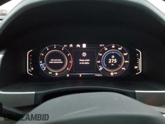 2021 Volkswagen Atlas SEL with VIN 1V2ER2CA3MC509997, listed as a Copart auction lot 83941054 with 77,462 mi miles and Salvage title. Bid and sale history available at DreamBid. Image 9.