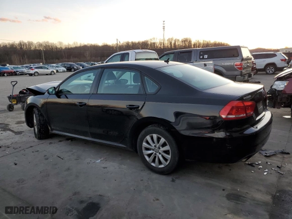 2012 Volkswagen Passat S w/Appearance with VIN 1VWAH7A38CC087810, listed as a Copart auction lot 85665134 with 180,649 mi miles and Salvage Title. Bid and sale history available at carsss.com. Image 2.