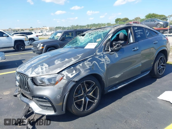 2021 Mercedes-Benz GLE 53 AMG with VIN 4JGFD6BB0MA403746, listed as a IAAI auction lot 42221763 with 68,541 mi miles and . Bid and sale history available at DreamBid. Image 2.