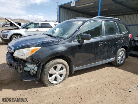 2015 Subaru Forester 2.5i with VIN JF2SJABC4FH581243, listed as a Copart auction lot 49396335 with 143,594 mi miles and Non Repairable. Bid and sale history available at carsss.com. Image 1.