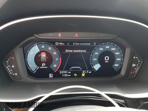 2022 Audi Q3 S line Premium Plus with VIN WA1EECF35N1084418, listed as a Copart auction lot 52442845 with 23,701 mi miles and Salvage Title. Bid and sale history available at carsss.com. Image 9.